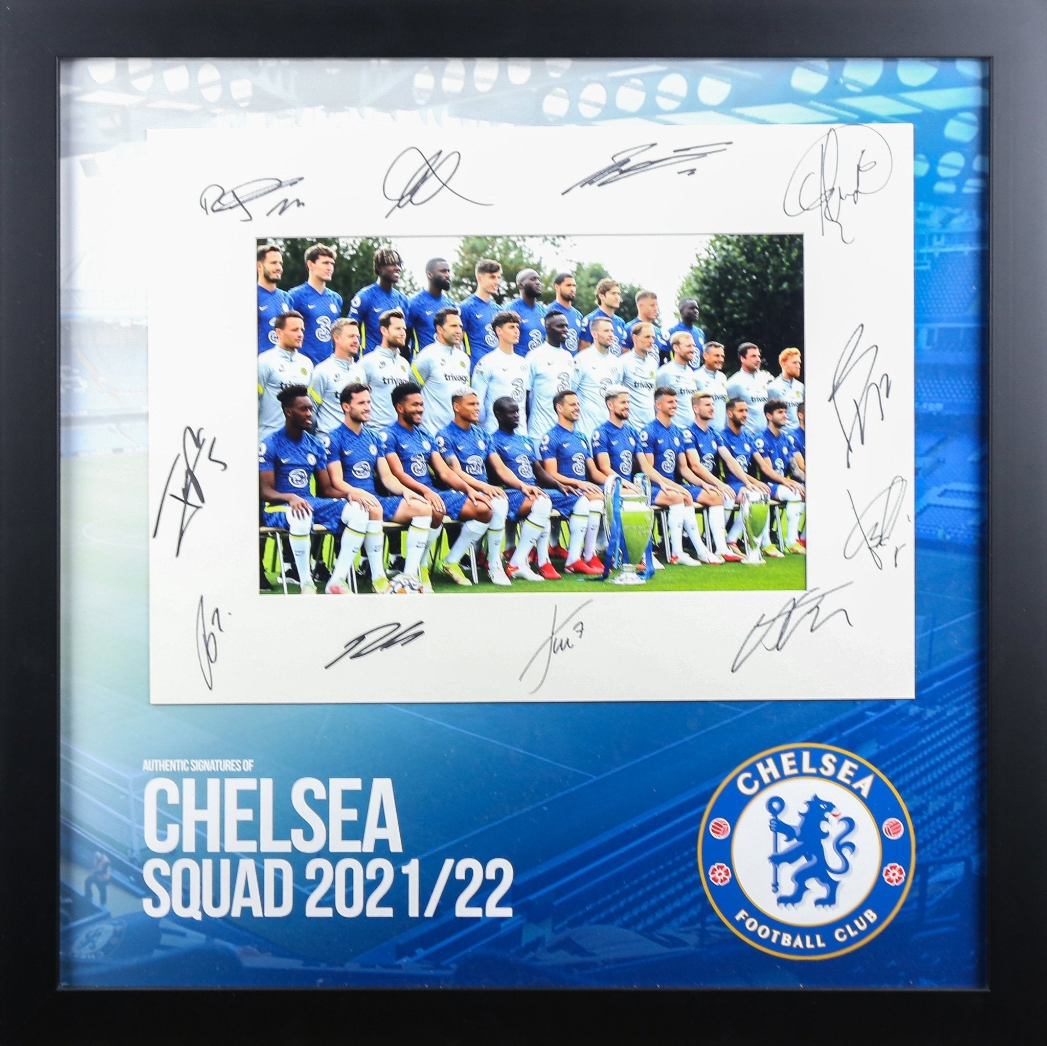 Multi Signed Chelsea 2021/2022 Mount Framed Display - Memorabilia Framers Shop